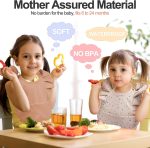 Ramede 3 Pcs Waterproof Baby Bib Washable Toddler Bibs Soft Feeding Bibs with Food Catcher for Baby Boy or Girl Eating Travel Home Supplies, Lovely - Image 8